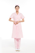 夏装粉色西服领护士服