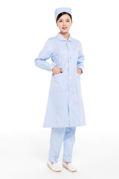 冬装蓝色圆领护士服