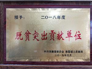 脱贫突出贡献单位