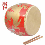 14寸描金龙鼓 沥龙战鼓 手工彩绘龙 堆金龙鼓 头层牛皮鼓