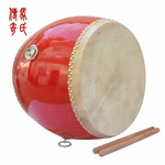 16寸 牛皮高战鼓 红鼓 中国鼓 牛皮鼓 木制鼓 牛皮堂鼓 厂家直销